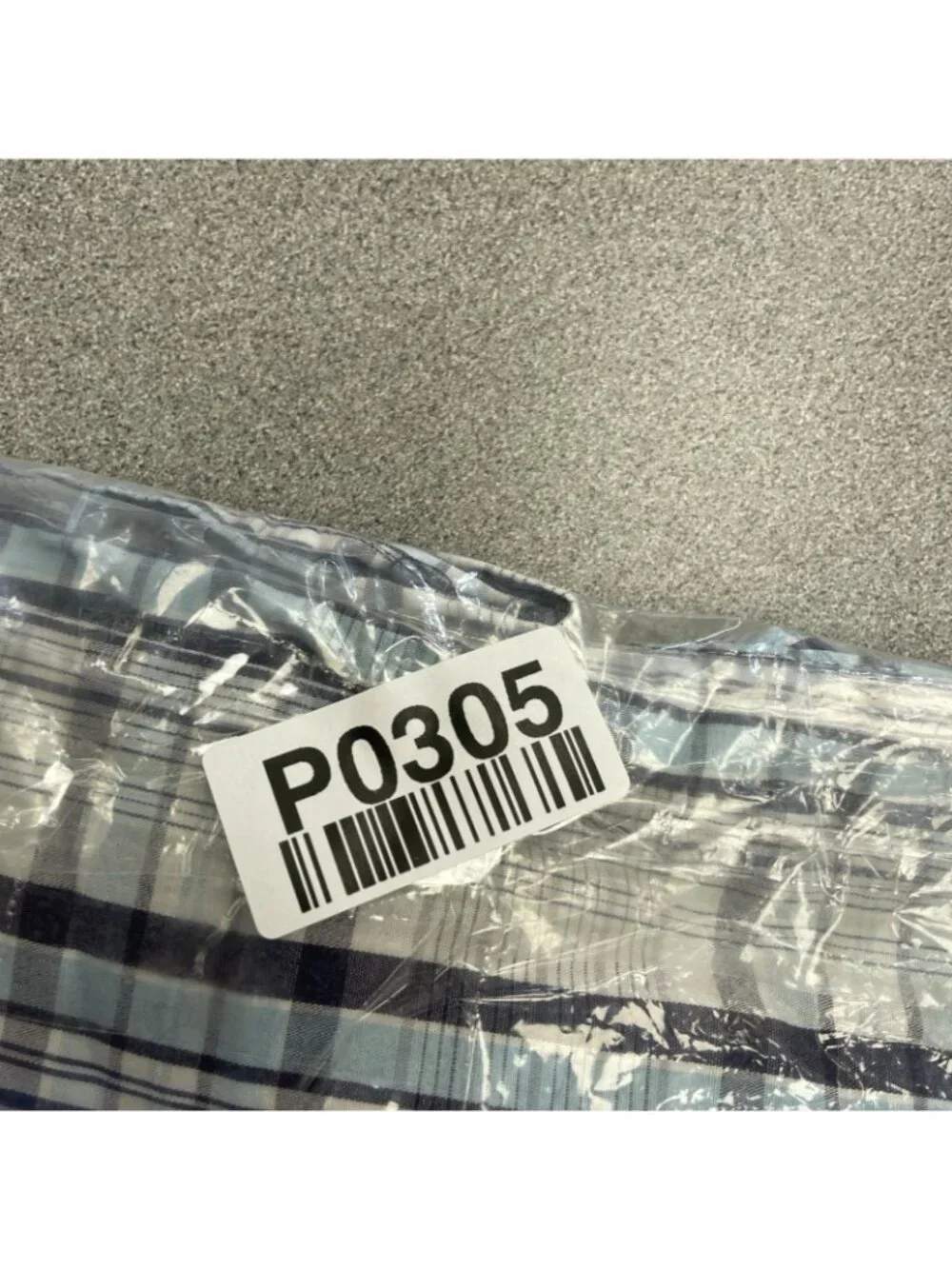 Jeep Men's L Plaid Button-Down Short-Sleeve Shirt Blue & White Casual Wear P0305